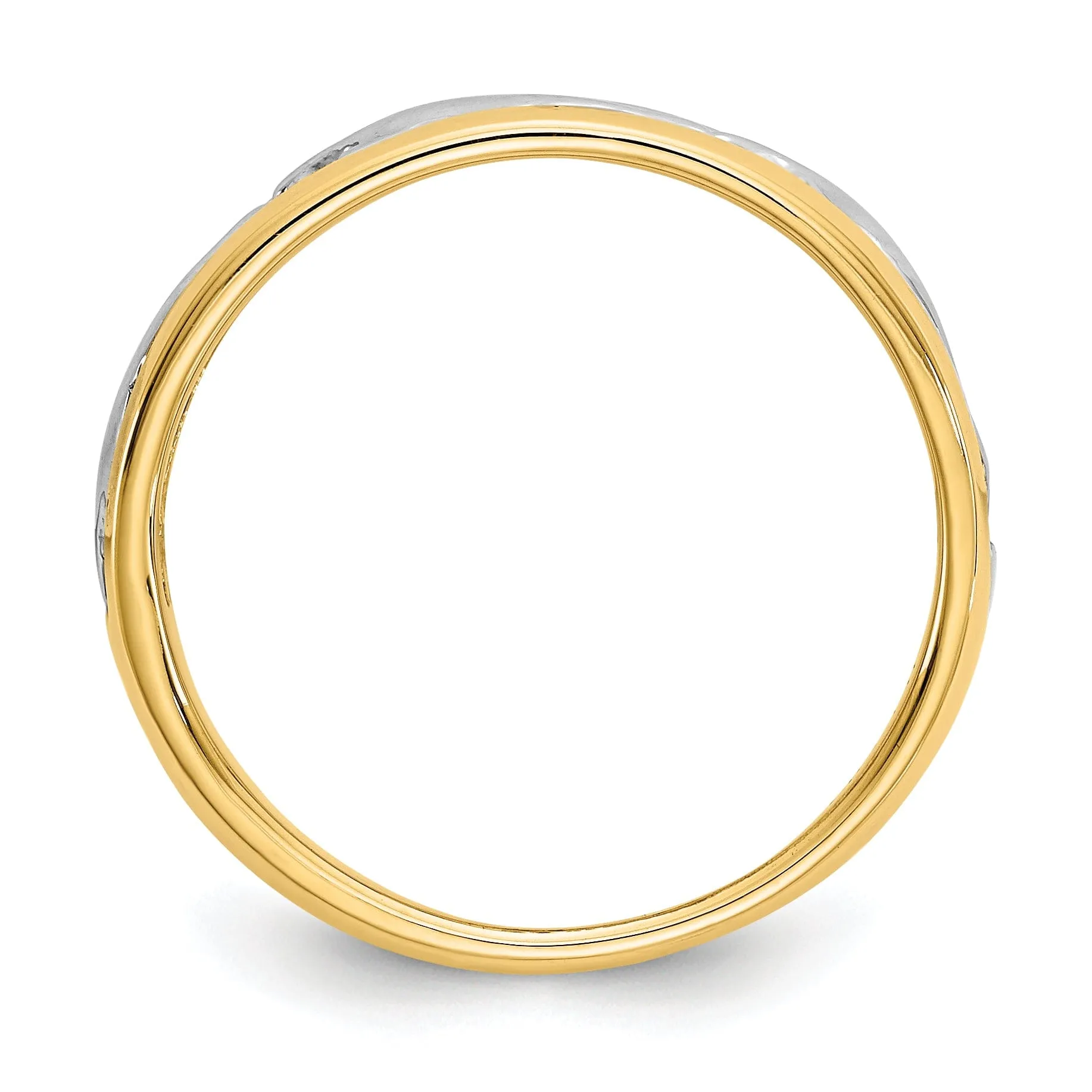 14k Two Tone Gold Dolphin Ring