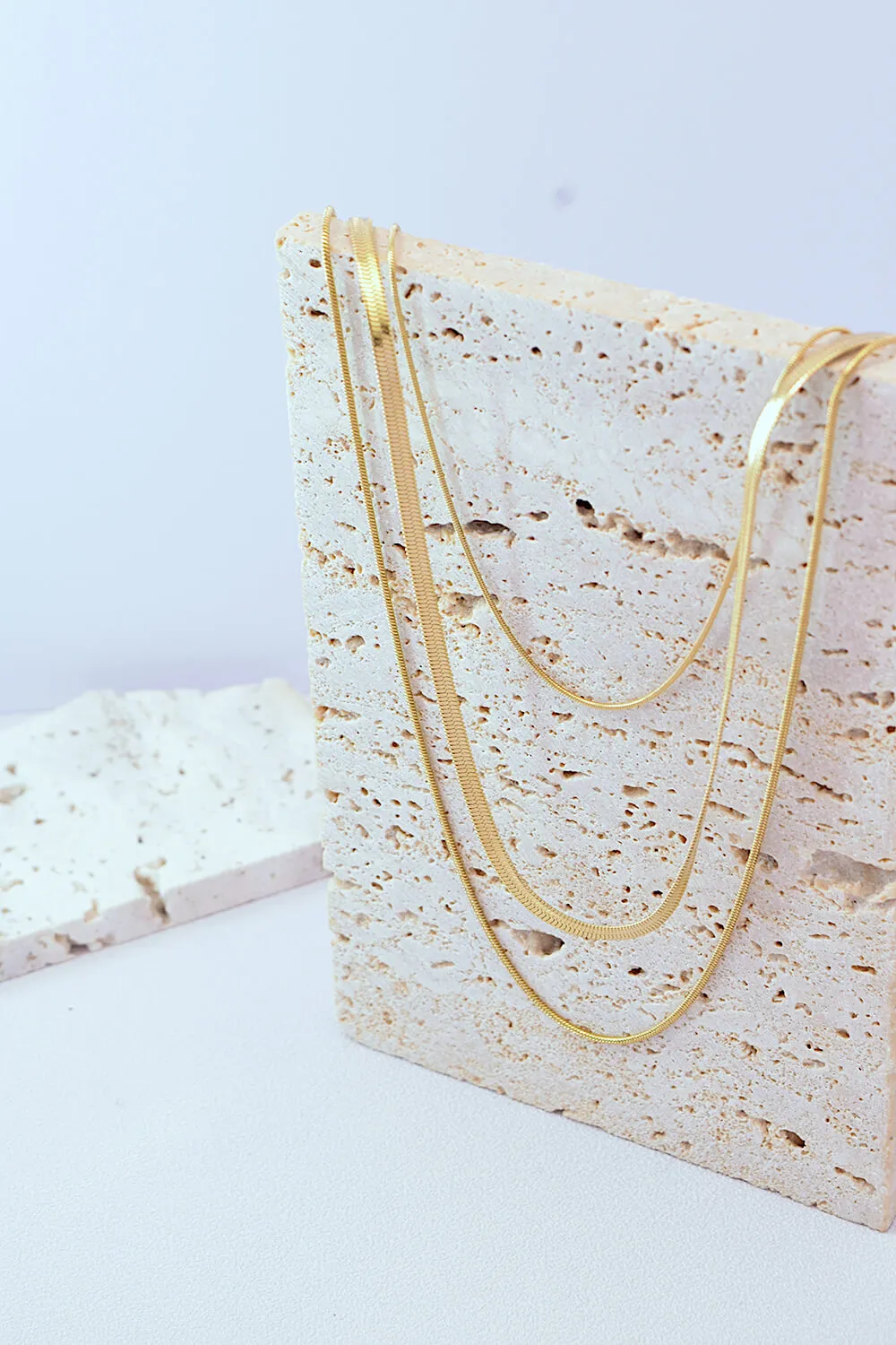 Adoration Triple-Layered Snake Chain Necklace