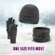 Alcaeus Winter Beanie Hat Scarf Touchscreen Gloves Set, Beanie Gloves Neck Warmer Set for Men and Women (Medium Gray)