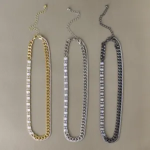 Asymmetrical Chain Layered Necklace