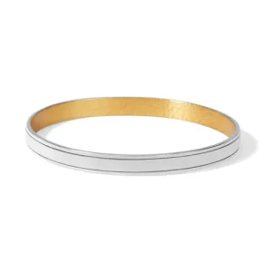 Brighton | Ferrara Entrata Narrow Bangle Bracelet in Silver and Gold Tone