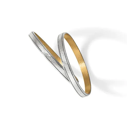 Brighton | Ferrara Entrata Narrow Bangle Bracelet in Silver and Gold Tone