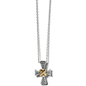 Brighton Meridian Two Tone Mini Cross Necklace