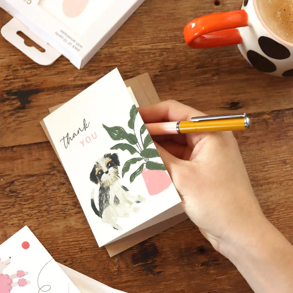 Caroline Gardener Thank You Notecards Cute Dog 10pk