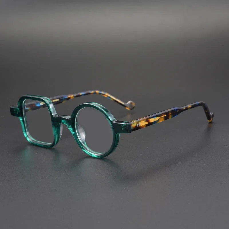 CCspace Unisex Full Rim Round/ Square Acetate Frame Eyeglasses 49307