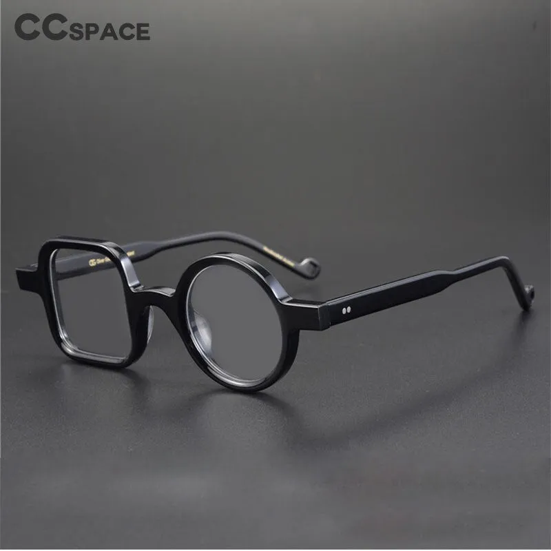 CCspace Unisex Full Rim Round/ Square Acetate Frame Eyeglasses 49307