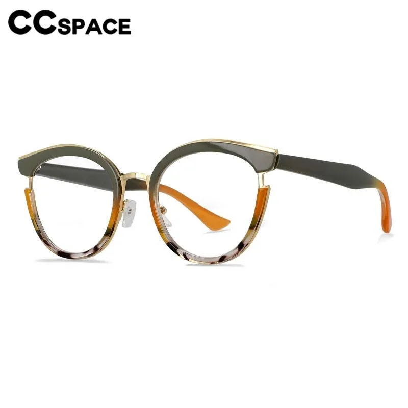CCspace  Women's Full Rim Cat Eye Tr 90 Titanium Eyeglasses 56692