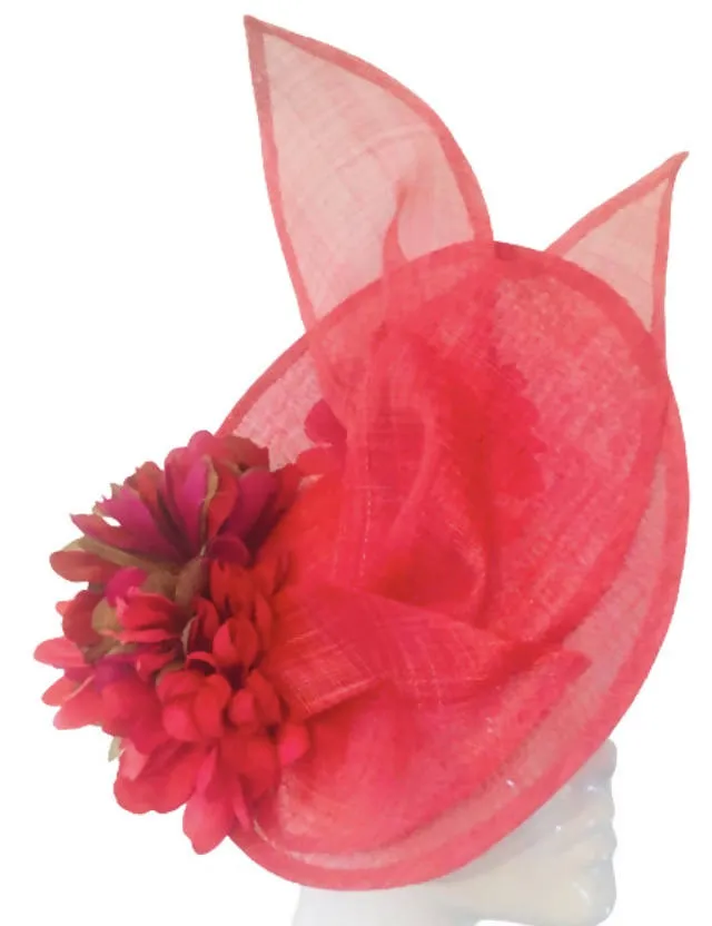 Cerise /Red Wedding Hat