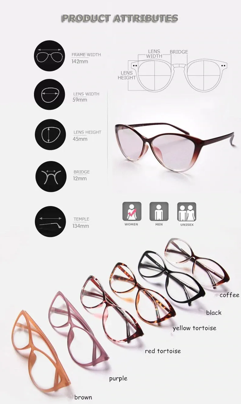 Chashma Ottica Women's Full Rim Triangle Cat Eye Tr 90 Titanium Eyeglasses 5865