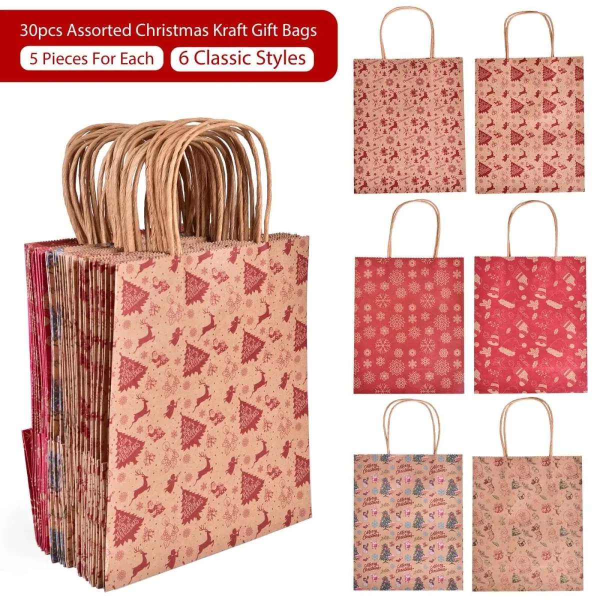 Christmas Gift Bags- Pattern Designs