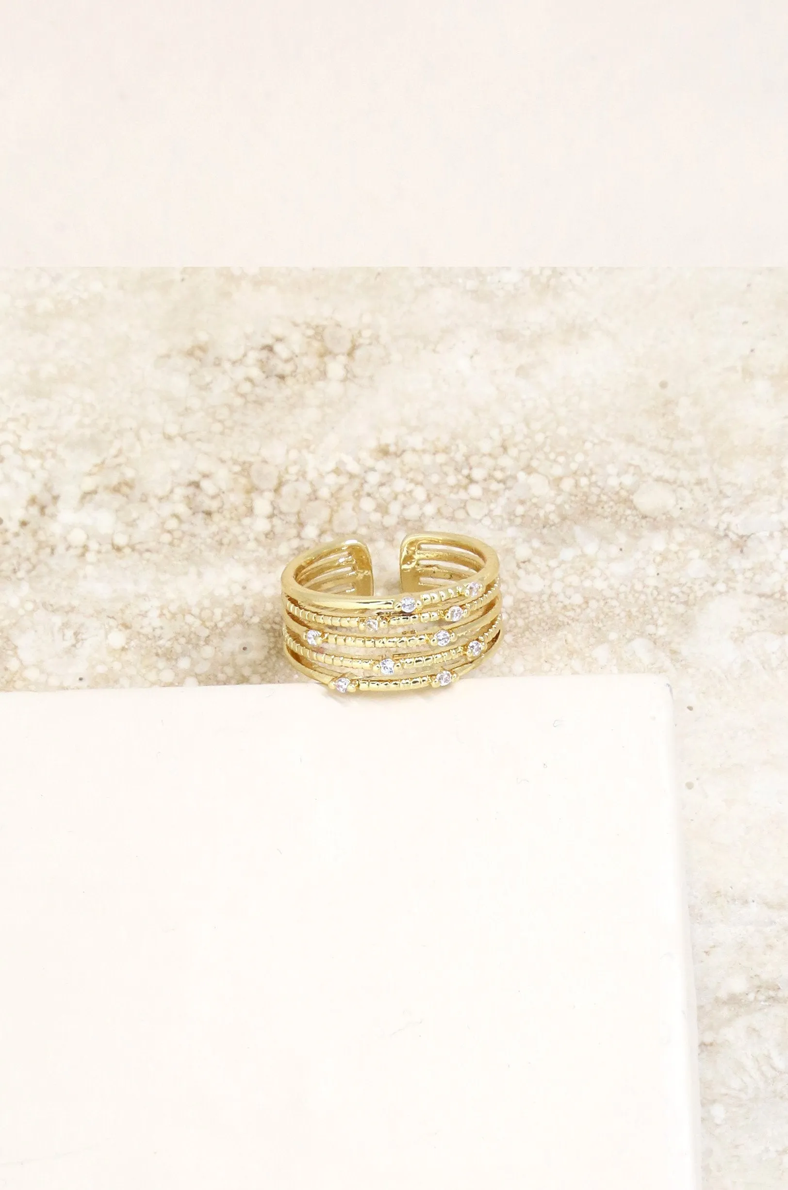 Ettika Luxury Layered Ring in Gold