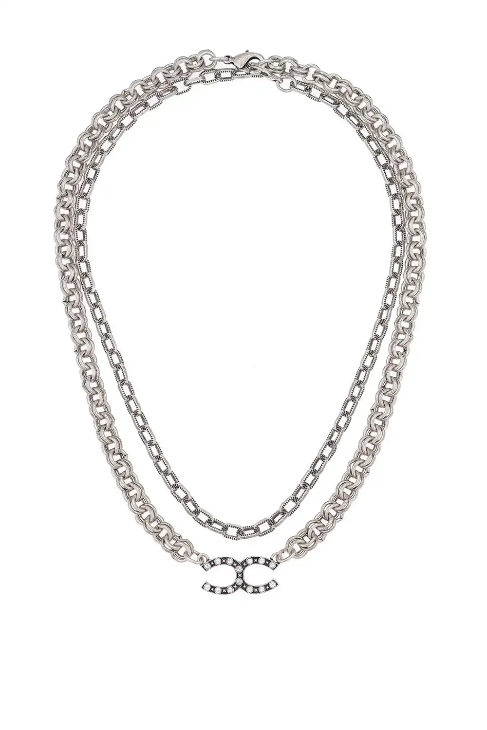French Kande Necklace | The Avriel Necklace MS2354-Z-S | Silver