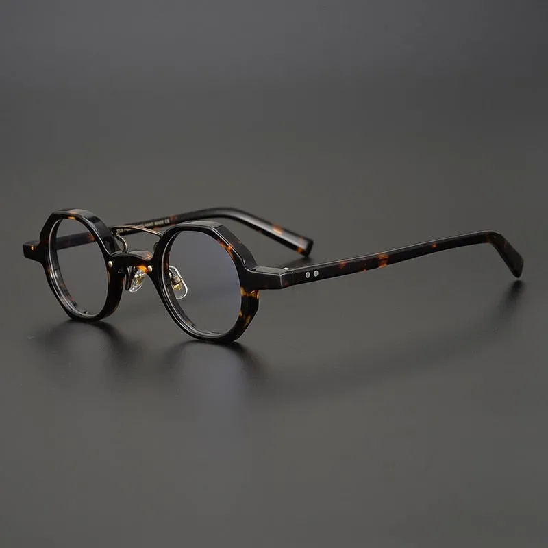 Gatenac Unisex Full Rim Round Acetate Double Bridge Frame Eyeglasses Gxyj706
