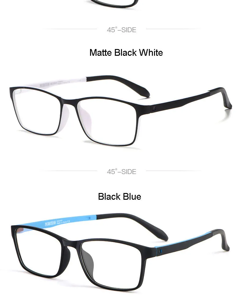 Hotony Men's Full Rim TR 90 Resin Square Frame Eyeglasses 8870