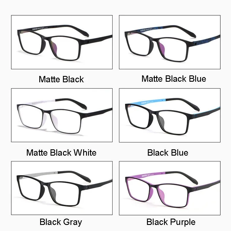 Hotony Men's Full Rim TR 90 Resin Square Frame Eyeglasses 8870