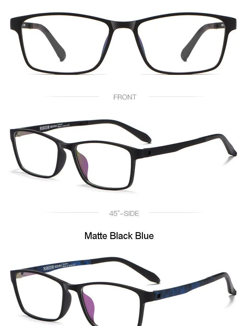 Hotony Men's Full Rim TR 90 Resin Square Frame Eyeglasses 8870