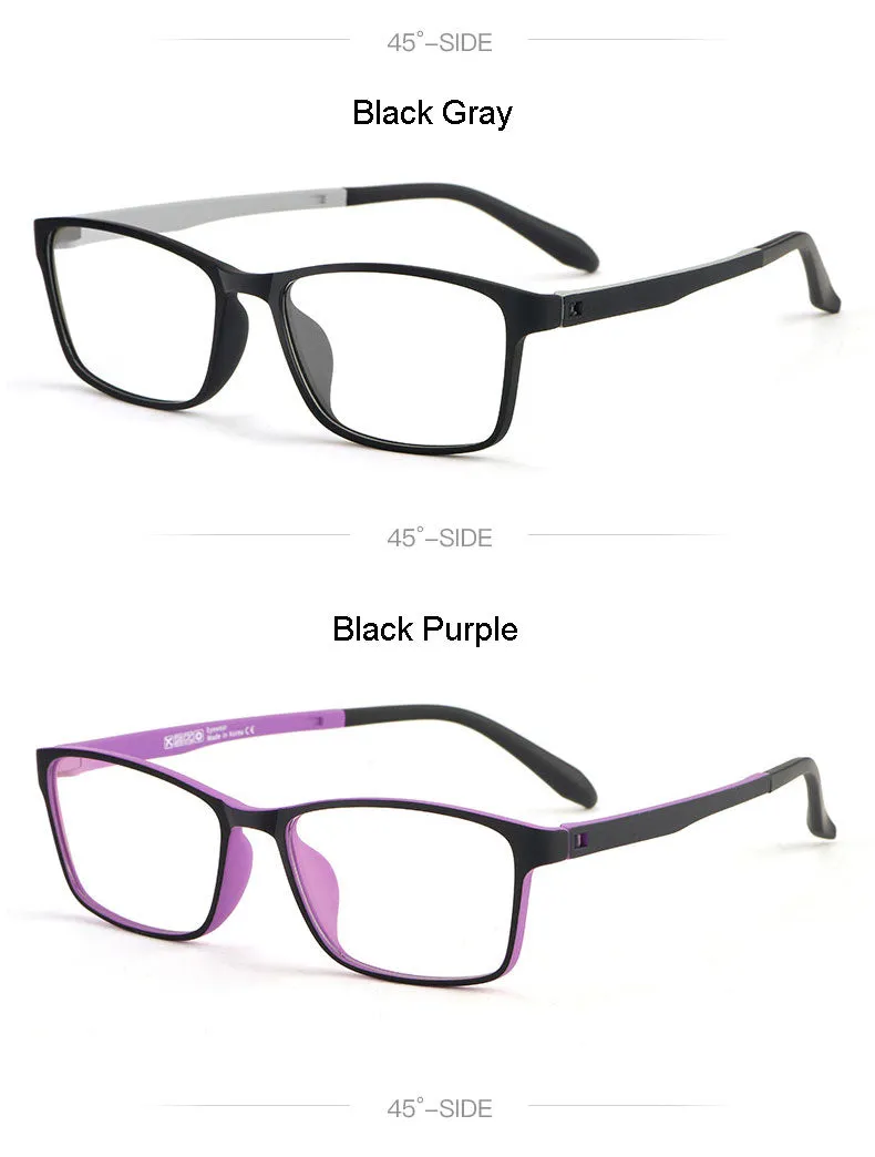 Hotony Men's Full Rim TR 90 Resin Square Frame Eyeglasses 8870