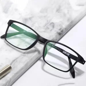 Hotony Men's Full Rim TR 90 Resin Square Frame Eyeglasses 8870
