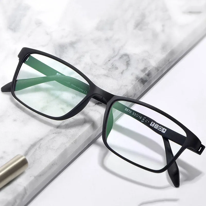 Hotony Men's Full Rim TR 90 Resin Square Frame Eyeglasses 8870