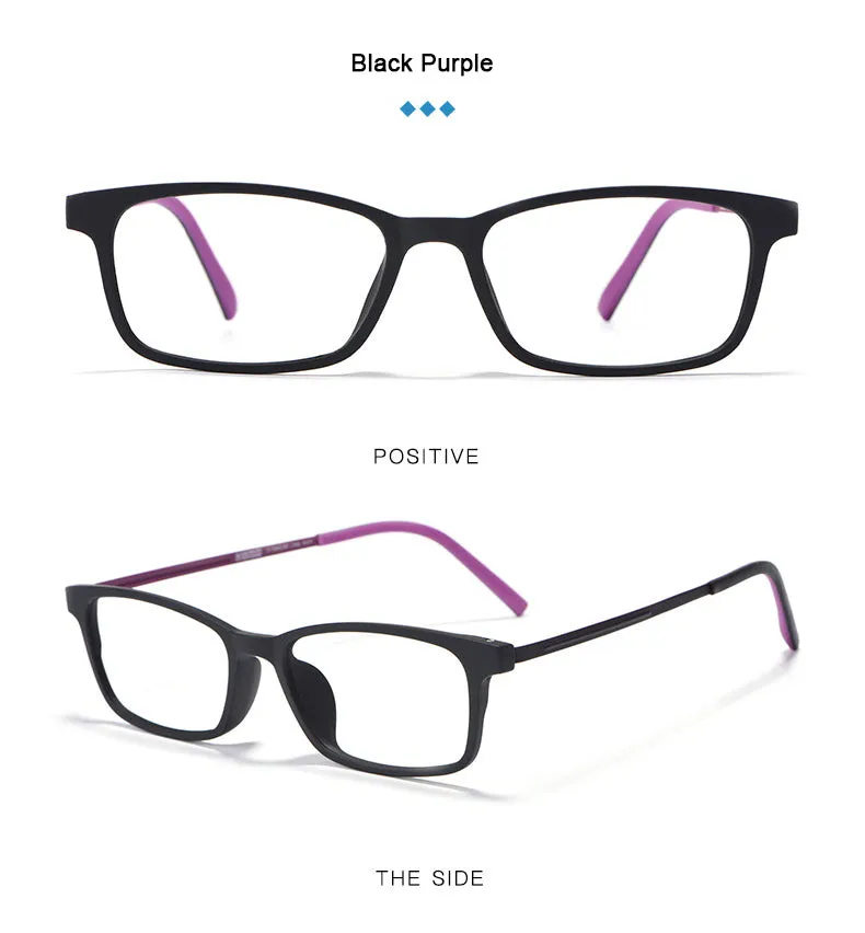Hotony Unisex Full Rim Square Titanium Frame Eyeglasses 8802