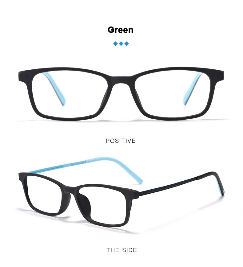 Hotony Unisex Full Rim Square Titanium Frame Eyeglasses 8802