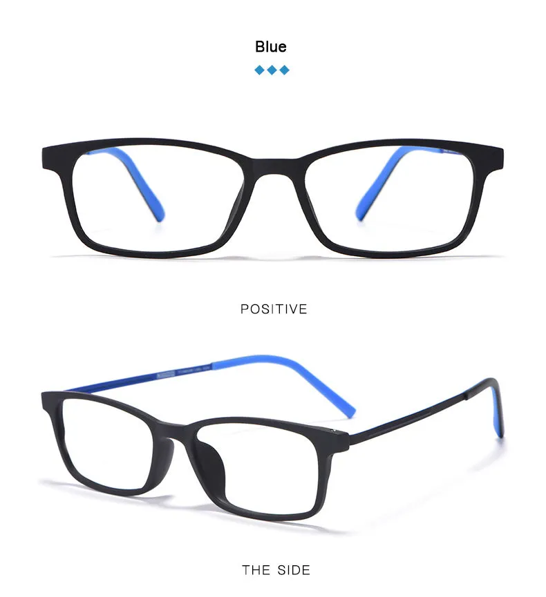 Hotony Unisex Full Rim Square Titanium Frame Eyeglasses 8802
