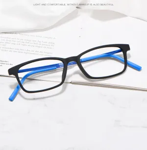 Hotony Unisex Full Rim Square Titanium Frame Eyeglasses 8802