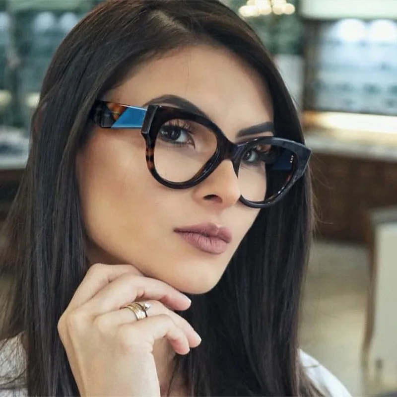 Hotony Women's Full Rim Cat Eye Acetate Frame Eyeglasses 92161