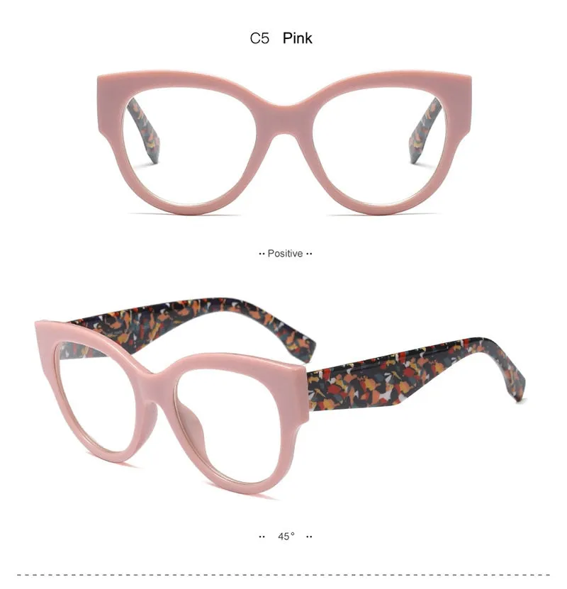 Hotony Women's Full Rim Cat Eye Acetate Frame Eyeglasses 92161