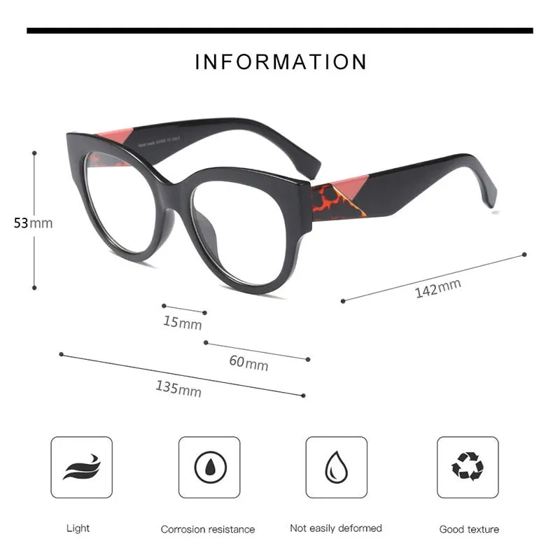 Hotony Women's Full Rim Cat Eye Acetate Frame Eyeglasses 92161