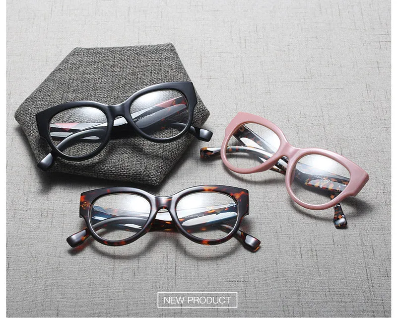 Hotony Women's Full Rim Cat Eye Acetate Frame Eyeglasses 92161