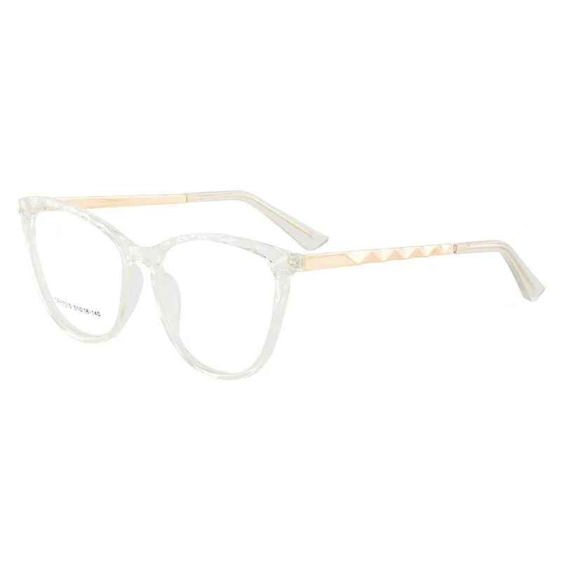 Hotony Women's Full Rim TR 90 Resin Round Cat Eye Frame Eyeglasses 7010
