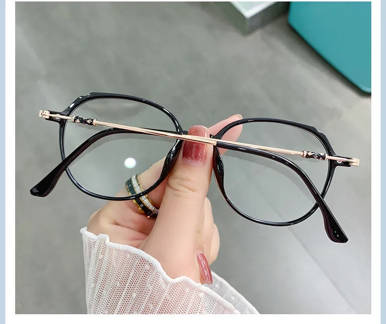 Hotony Women's Full Rim TR 90 Resin Round Frame Eyeglasses Lk302