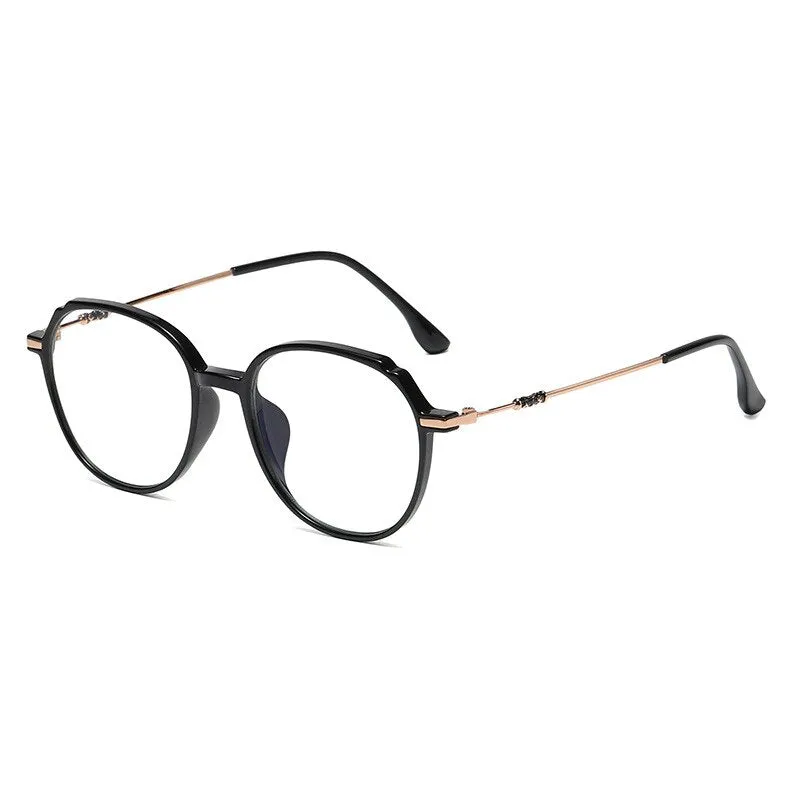 Hotony Women's Full Rim TR 90 Resin Round Frame Eyeglasses Lk302