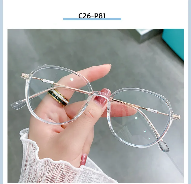 Hotony Women's Full Rim TR 90 Resin Round Frame Eyeglasses Lk302