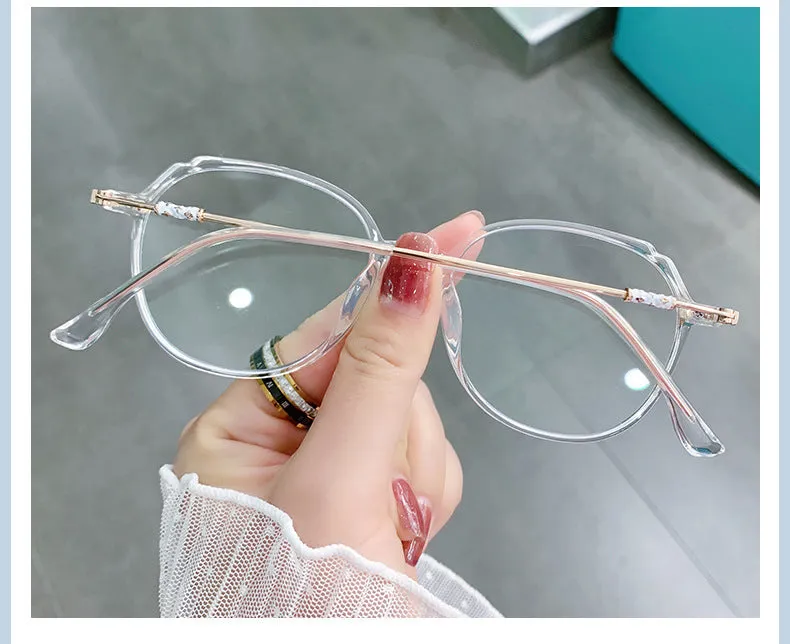 Hotony Women's Full Rim TR 90 Resin Round Frame Eyeglasses Lk302