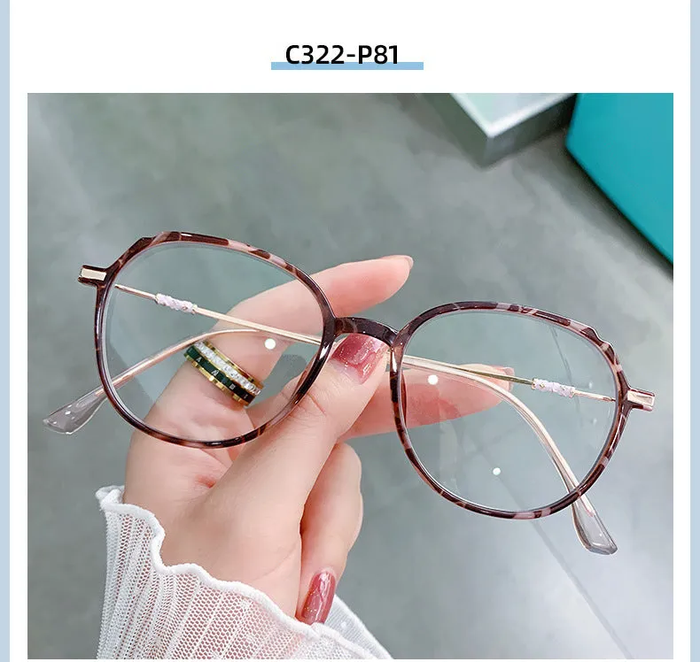 Hotony Women's Full Rim TR 90 Resin Round Frame Eyeglasses Lk302