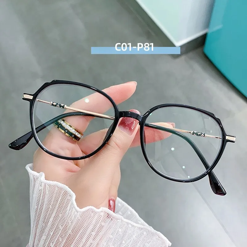 Hotony Women's Full Rim TR 90 Resin Round Frame Eyeglasses Lk302