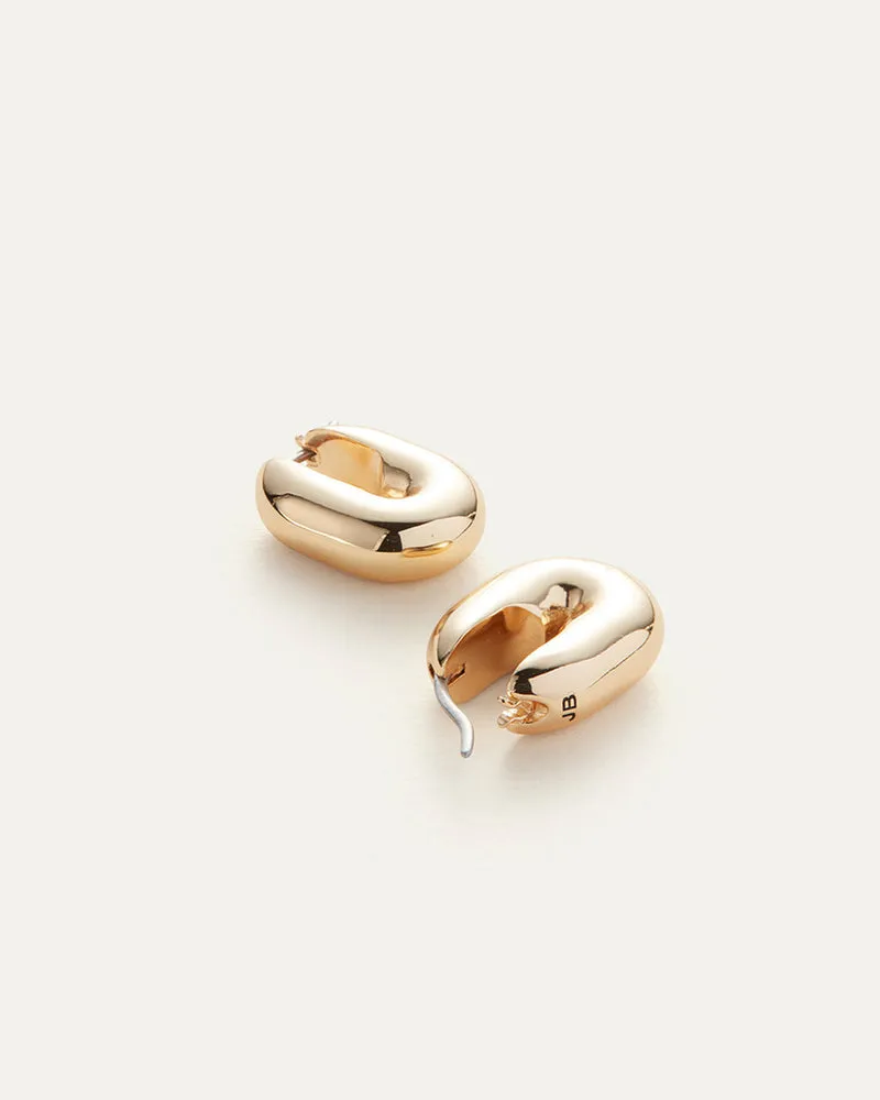 Jenny Bird Puffy U-Link Earrings in Gold