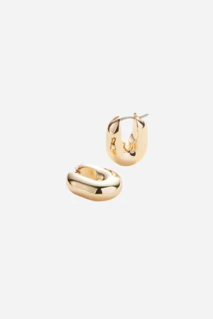 Jenny Bird Puffy U-Link Earrings in Gold