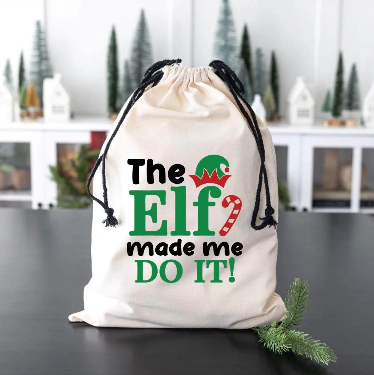 Kids' Elf Watch White Cotton Bags - Small