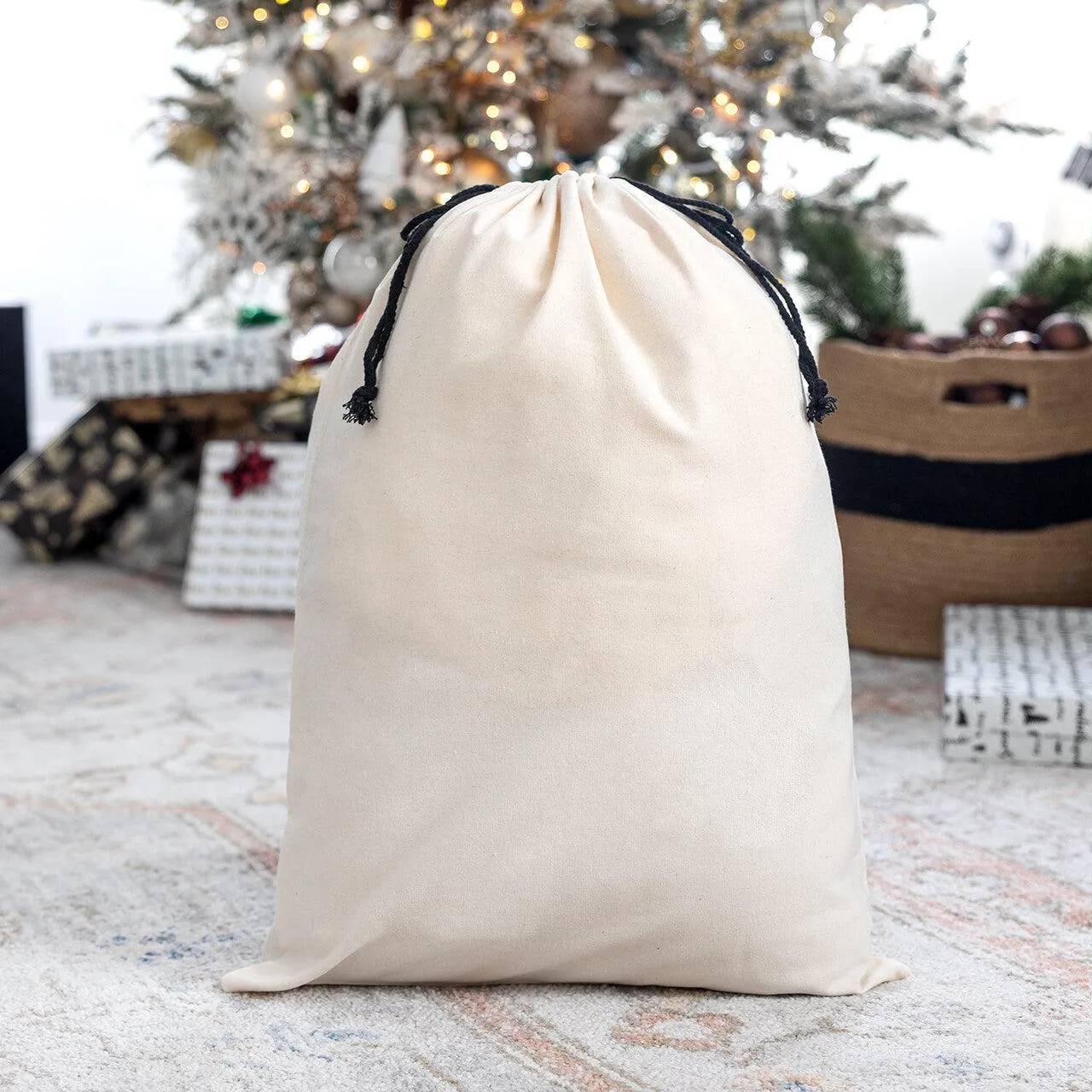 Kids' Elf Watch White Cotton Bags - Small