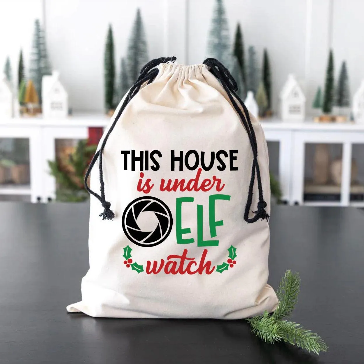 Kids' Elf Watch White Cotton Bags - Small