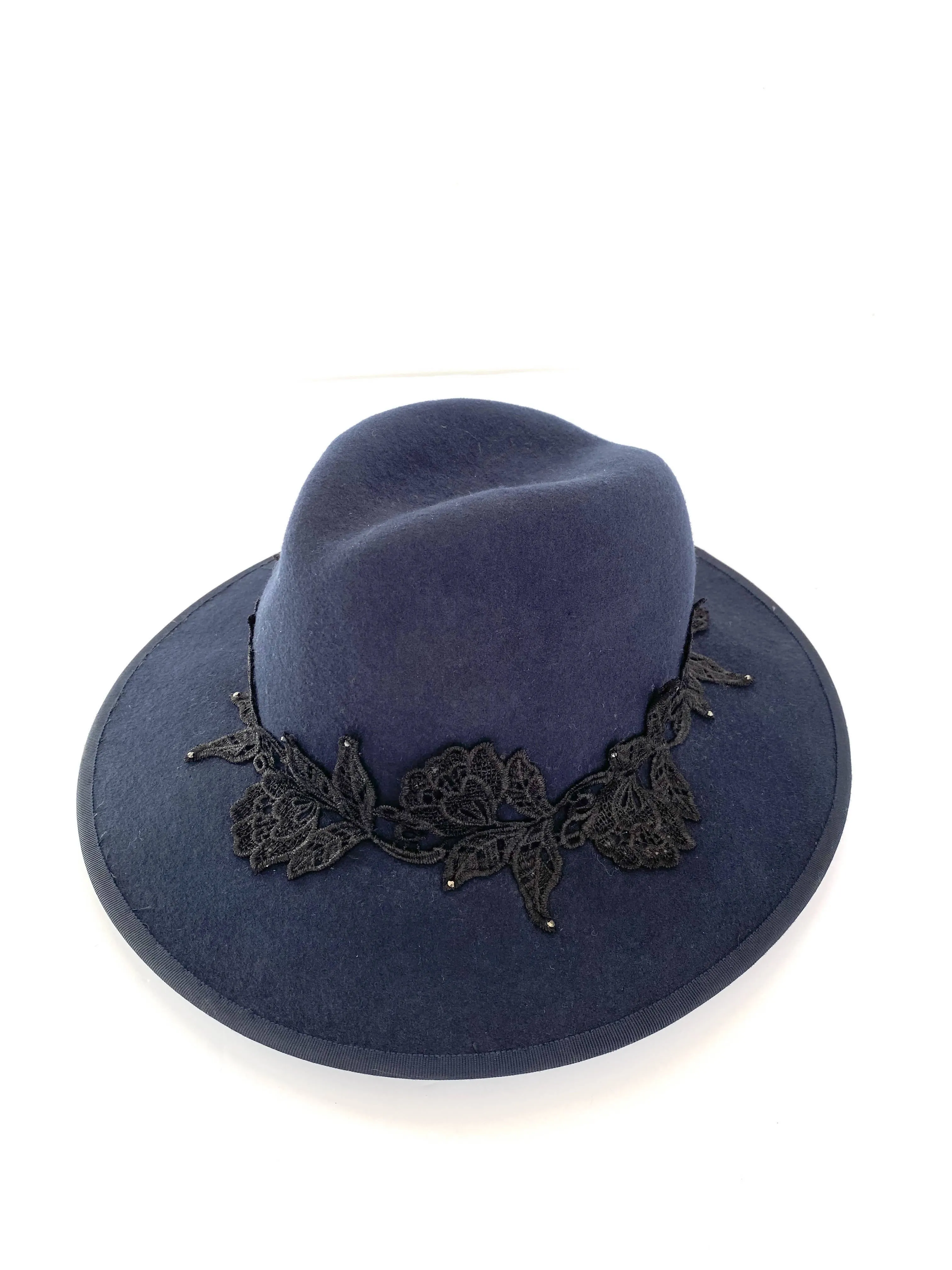 Lace Cowboy Fedora Hat by Georgina Blyth Millinery