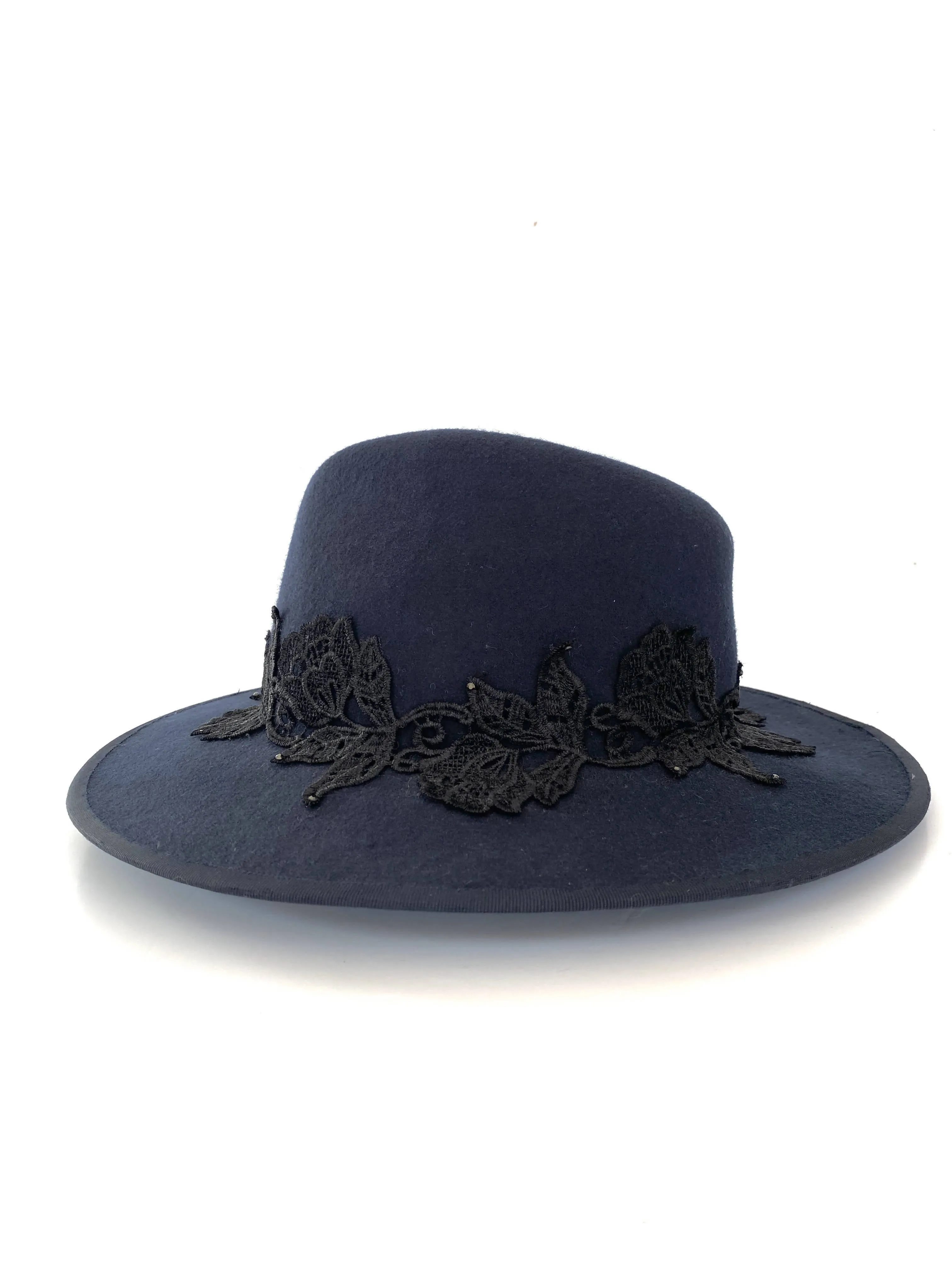 Lace Cowboy Fedora Hat by Georgina Blyth Millinery