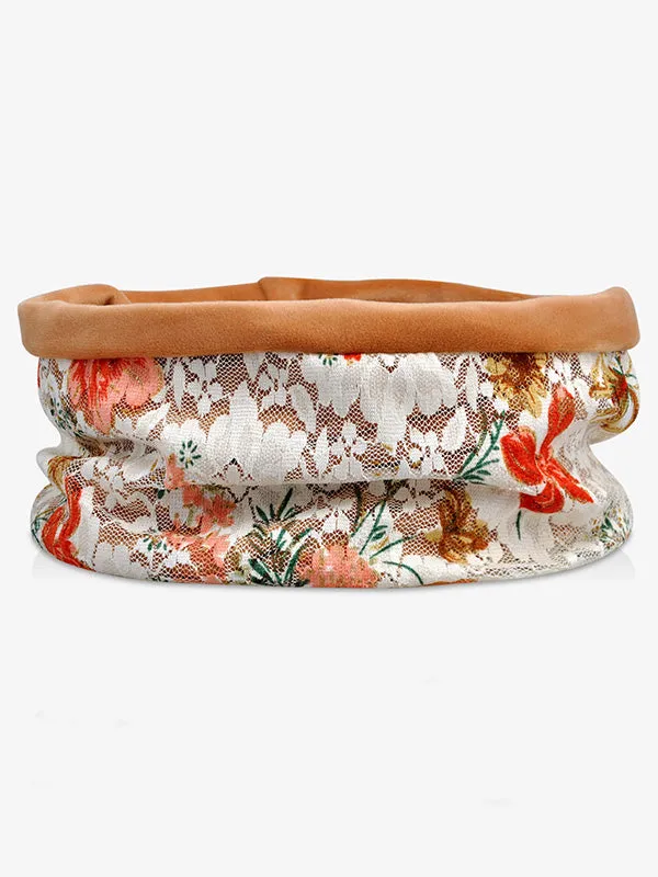 Lace-paneled Floral All seasons Hood