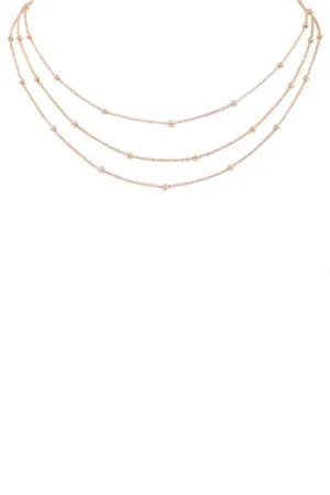 Layer Chain Dot Necklace