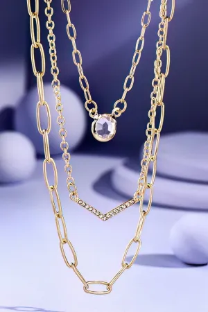 Layered Chain Link Necklace