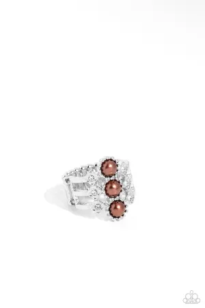 Layered Light - Brown Ring - Paparazzi Accessories