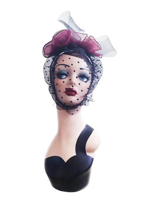 Lingyu Purple Veiled Fascinator
